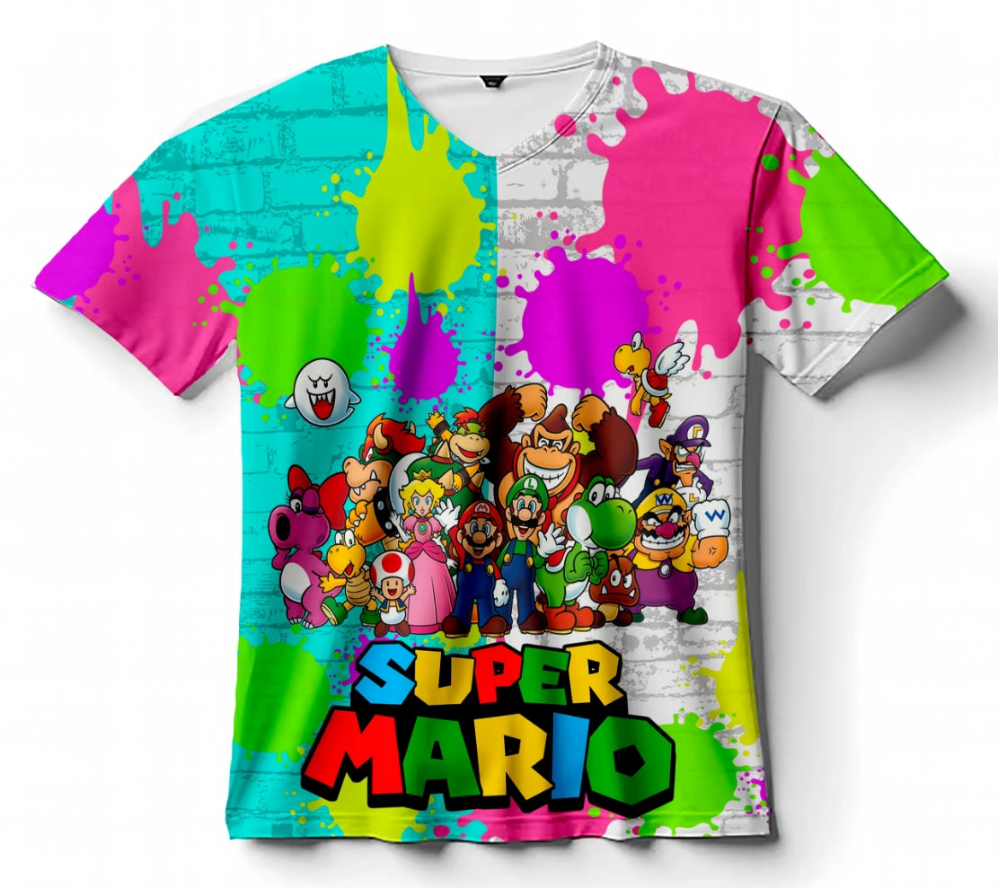 SUPER MARIO Inspired Print  Kids T-shirt, Best girl gift, Best Children's gift, Party decor, cartoon, Birthday Gift, Best Boy Gift, kid's tshirt, video games