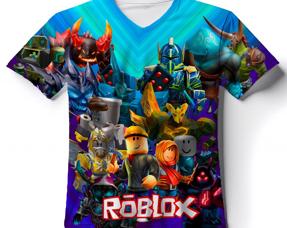 Roblox Inspired Print &nbsp;Kids T-shirt, &nbsp;Birthday, &nbsp;Best Children's gift, Party decor, cartoon, T-shirt, Birthday Gift, Best Boy Gift, kid's t